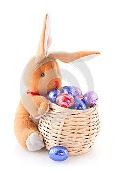 Easter hare with eggs