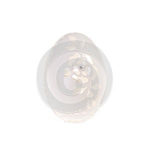 Easter hen`s egg with carving.