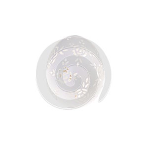 Easter hen`s egg with carving.