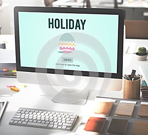 Easter Holiday Celebration Webpage Concept