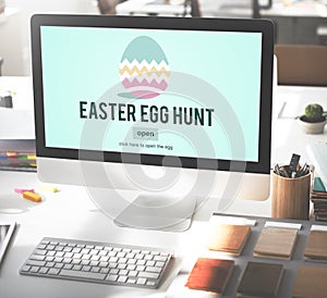 Easter Holiday Celebration Webpage Concept