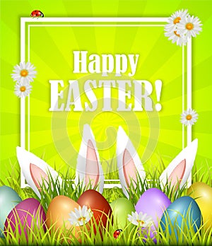 Easter holiday greeting card. Vector