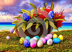Easter Holiday Scene in Avarua,,Cook Islands.