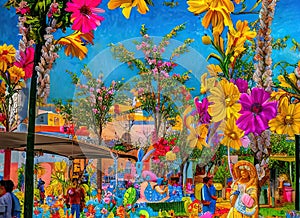 Easter Holiday Scene in Culiacan,Sinaloa,Mexico. photo