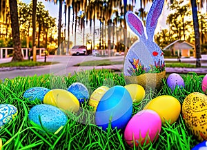 Easter Holiday Scene in Deltona,Florida,United States. photo