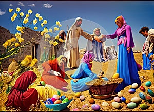 Easter Holiday Scene in Hamadan,Hamad?n,Iran. photo