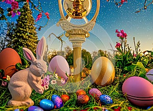 Easter Holiday Scene in Huntsville,Alabama,United States.