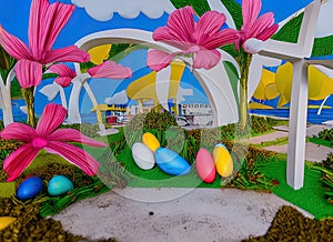 Easter Holiday Scene in Iloilo,Iloilo,Philippines.