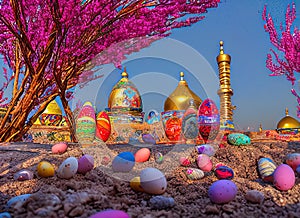 Easter Holiday Scene in Kuqa,Xinjiang,China.