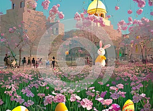 Easter Holiday Scene in Shahe,Hebei,China.