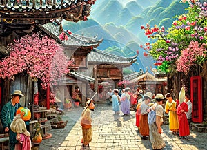 Easter Holiday Scene in Shishi,Fujian,China.