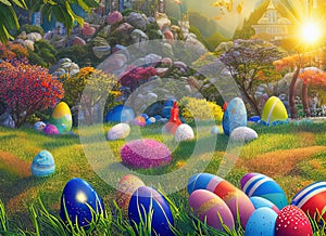 Easter Holiday Scene in Sochi,Krasnodarskiy Kray,Russia.