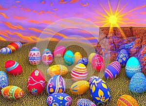 Easter Holiday Scene in Victorville,California,United States.