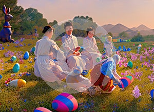 Easter Holiday Scene in Wonsan,Kangw?n,North Korea.