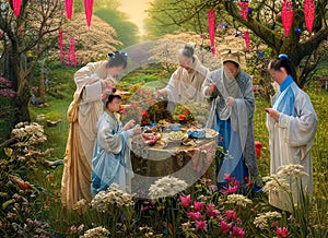 Easter Holiday Scene in Yichun,Jiangxi,China.