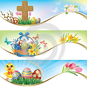 Easter horizontal banners
