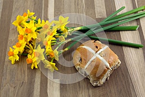 Easter hot cross bun.