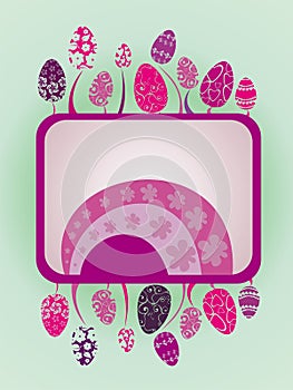 Easter illustration with eggs