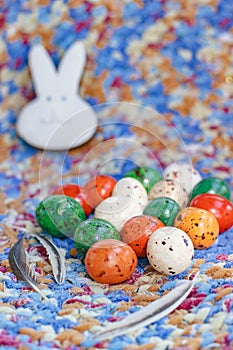 Easter. Image of Chocolate eggs for the festive table