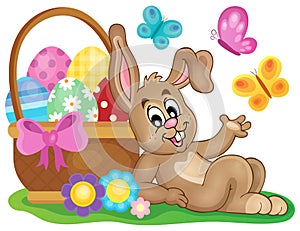 Easter image with cute bunny theme 1