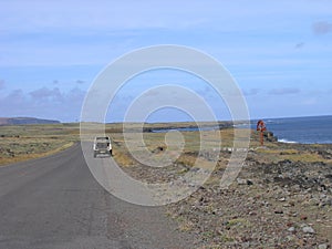 Easter Island - interior and way to Rano Raraku volcano