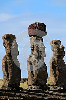 Easter Island Moai- ceremony facility Ahu Tongariki