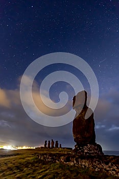 Easter Island, Moais Tahai Archaeological Complex, Rapa Nui National Park, Chile