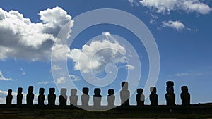 Easter Island statues outline