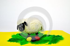 Easter lamb and eggs