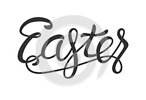 Easter Lettering Black on White