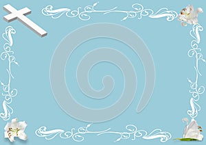 Easter lily and cross