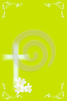 Easter lily and cross