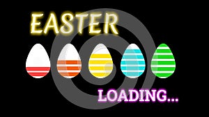 Easter loading concept illustration with egg shape