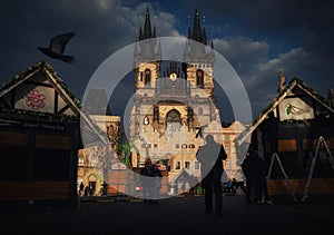 Easter market in the square in Prague