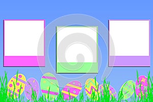 Easter memories on blue