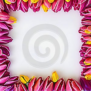 Easter or Mothers day border - flowers frame