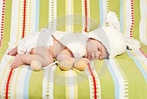 Easter newborn baby