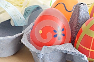 Easter painted decorative eggs in package