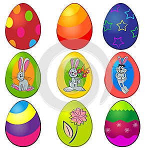 Easter painted egg set