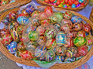 Easter painted eggs of a pisanka