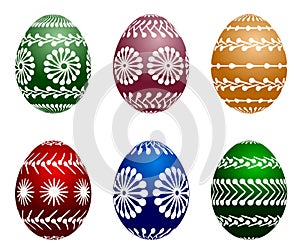 Easter painted vector eggs