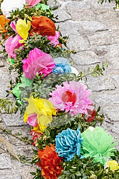 LIPNICA MUROWANA, POLAND - APRIL 02, 2016: Easter Palm Contest. Annual event of Palm Sunday photo