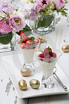 Easter Panna Cotta Desert