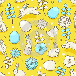 Easter pattern with egg