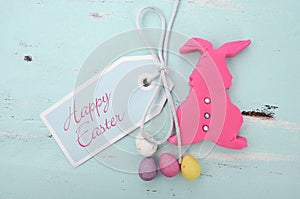 Easter pink confectionary sugar fondant cookie bunny photo
