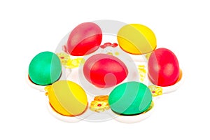 Easter plate with eggs