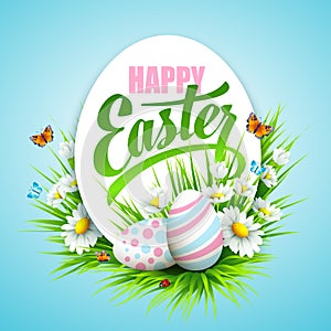 Easter poster. Vector illustration