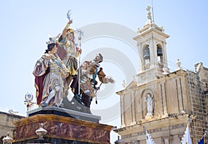 Easter procession statues Gozo Malta Europe