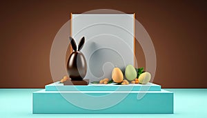Easter Product Podium Stage. AI Generative.