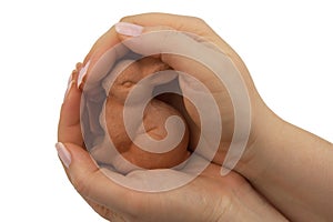 Easter rabbit of clay